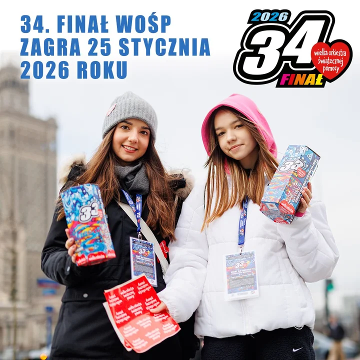 Grafika promocyjna wydarzenia 34. Finał Wielkiej Orkiestry Świątecznej Pomocy w Kędzierzynie-Koźlu