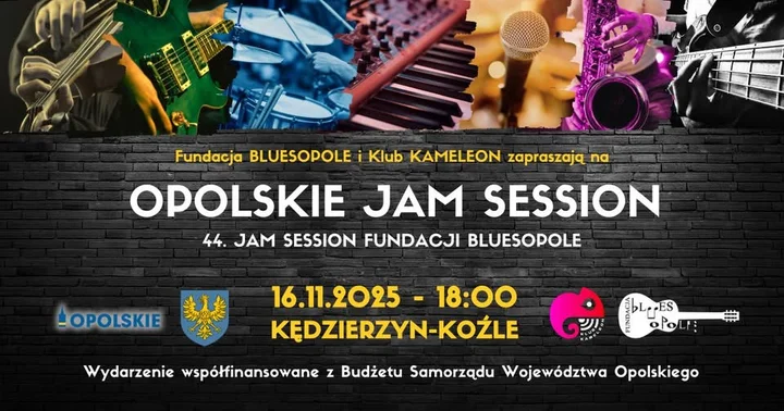 Obrazek przedstawia grafikę promocyjną wydarzenia Improwizacyjne jam session muzyków w Kędzierzynie-Koźlu