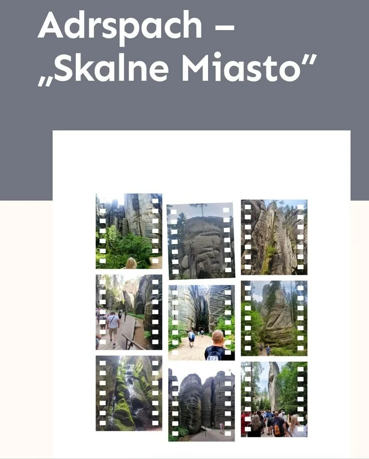 Obrazek przedstawia grafikę promocyjną wydarzenia Wycieczka autokarowa do Skalnego Miasta Adrspach i Kudowy-Zdroju