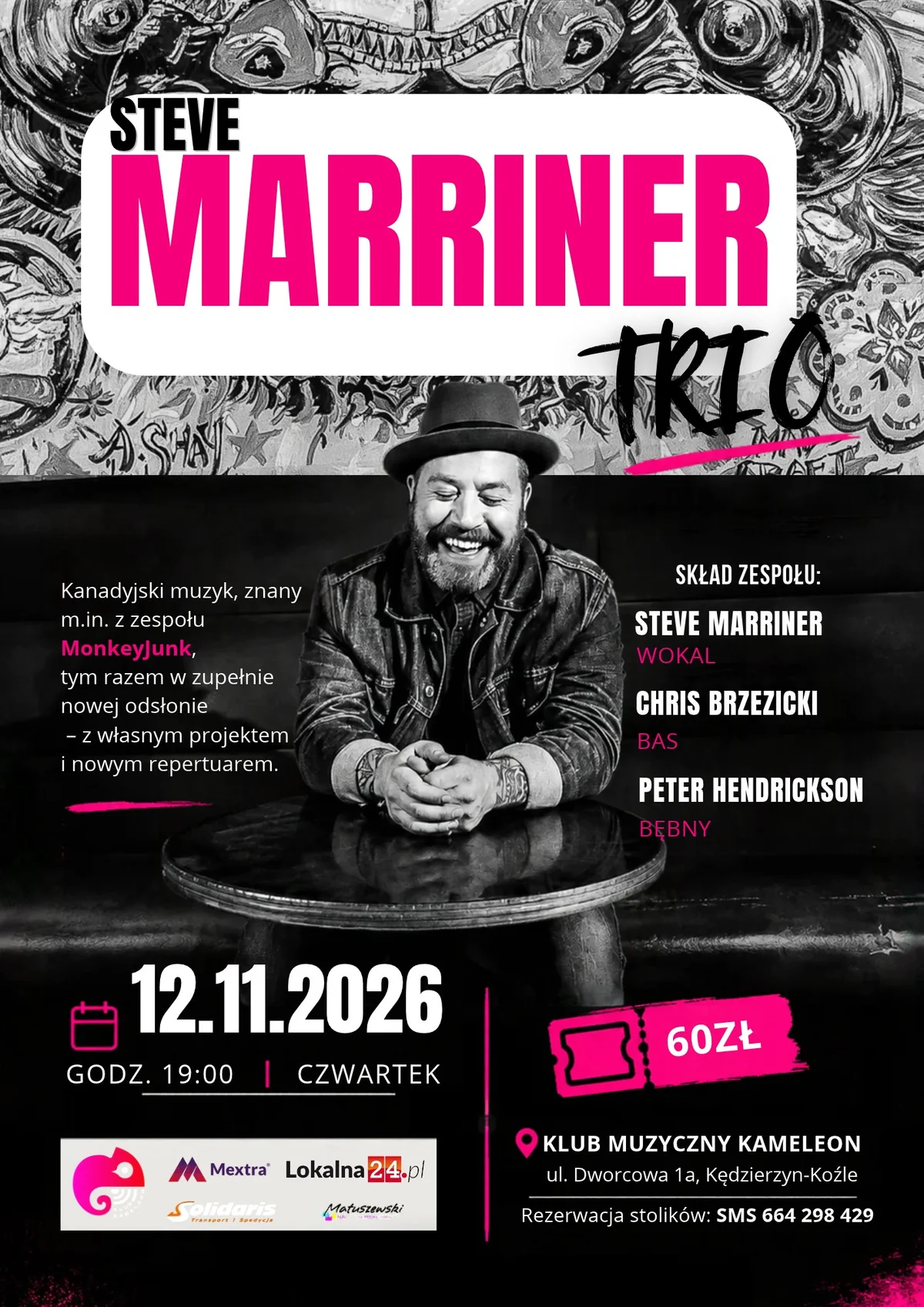Grafika promocyjna wydarzenia STEVE MARRINER TRIO w Kędzierzynie-Koźlu