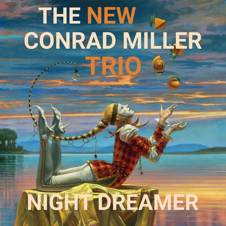 Obrazek przedstawia grafikę promocyjną wydarzenia Koncert The New Conrad Miller Trio: „Night Dreamer” w Kameleon Klub