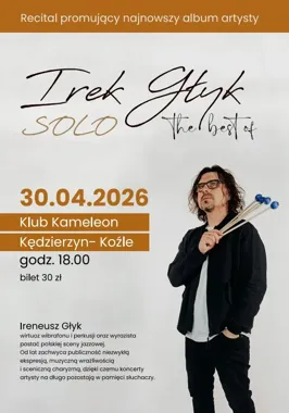 Grafika promocyjna wydarzenia Irek Głyk – wieczór autorski i recital promujący nowy album w Kędzierzynie-Koźlu