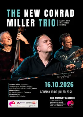 Grafika promocyjna wydarzenia The New Conrad Miller Trio: koncert jazzowy