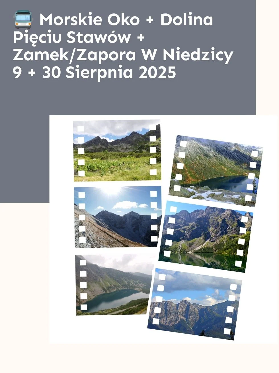 Grafika promocyjna wydarzenia Transport turystyczny do Tatr z Tatra Express
