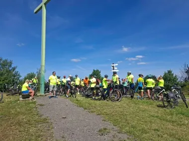 Rowerami przez Góry Opawskie. Trasa miała niemal 40 kilometrów