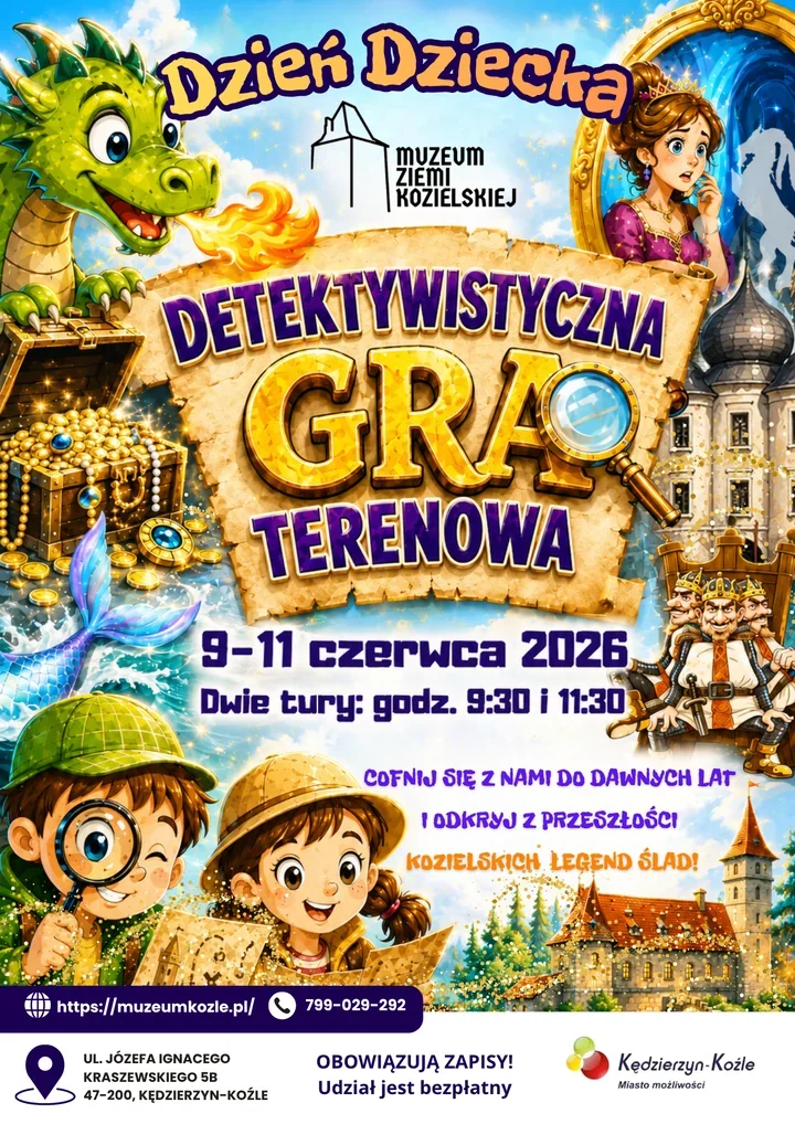 Detektywi na tropie kozielskich legend - gra terenowa, która przeniesie dzieci w czasie