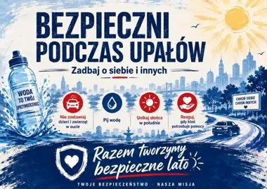 Upał w Kędzierzynie-Koźlu może zagrozić zdrowiu - policja apeluje o czujność