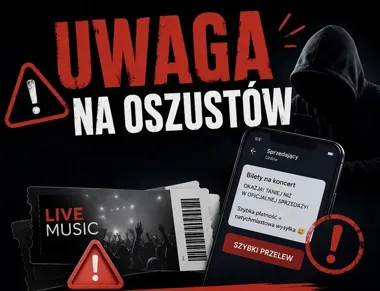 Fałszywe bilety na koncert - jedna chwila i pieniądze znikają