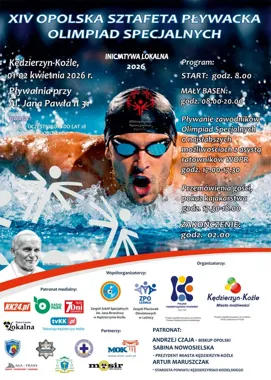 XIV Opolska Sztafeta Pływacka Olimpiad Specjalnych – wspólne pływanie na miejskim basenie